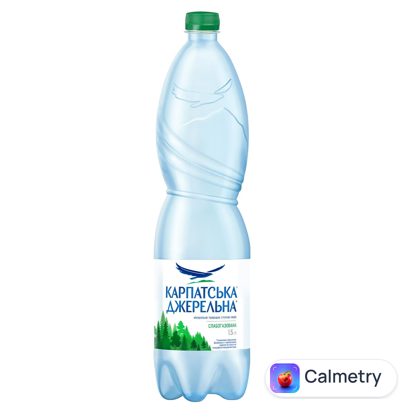Вода мінеральна Карпатська Джерельна слабогазована 1,5л — фото продукту
