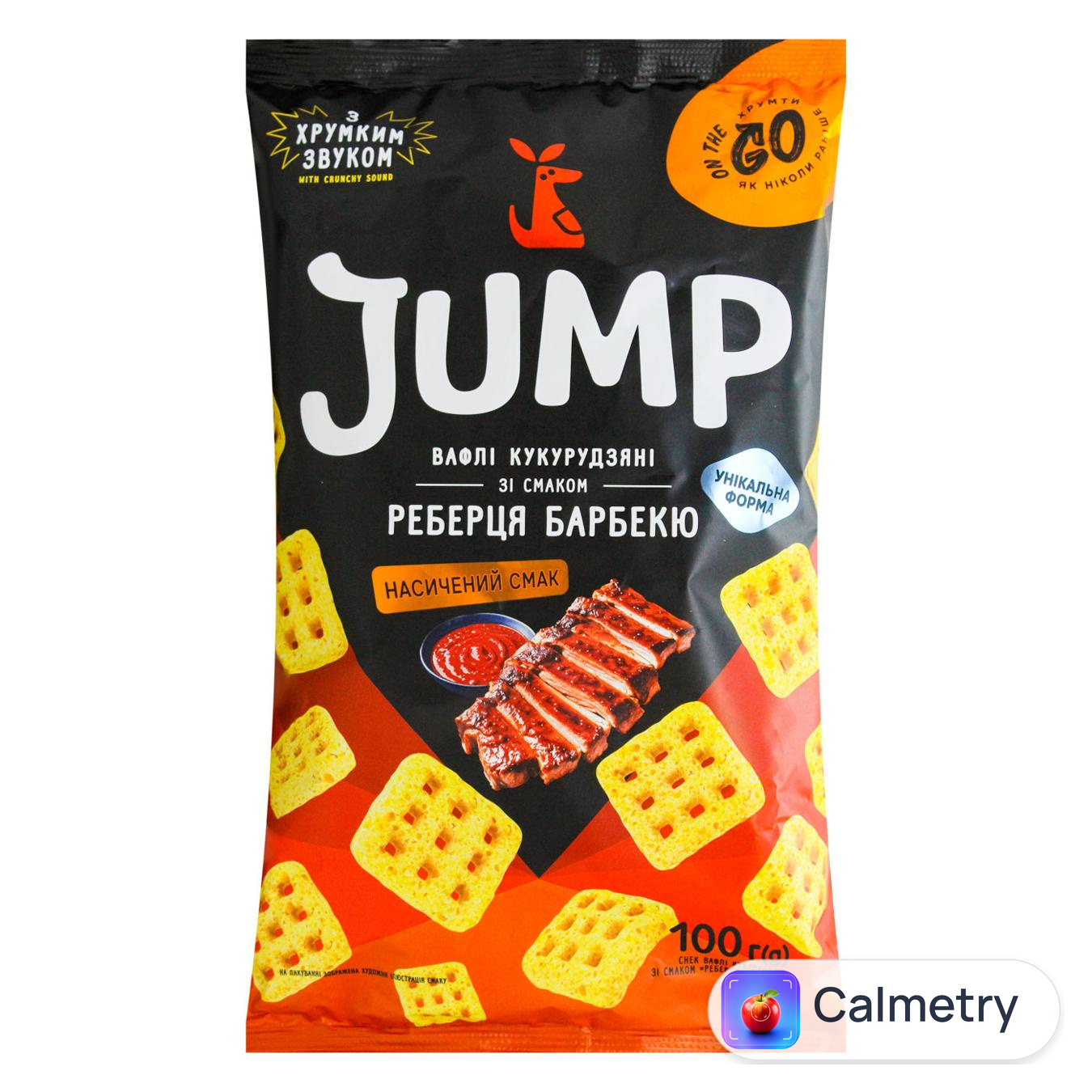 Снек Jump вафлі кукурудзяні зі смаком реберця барбекю 100г