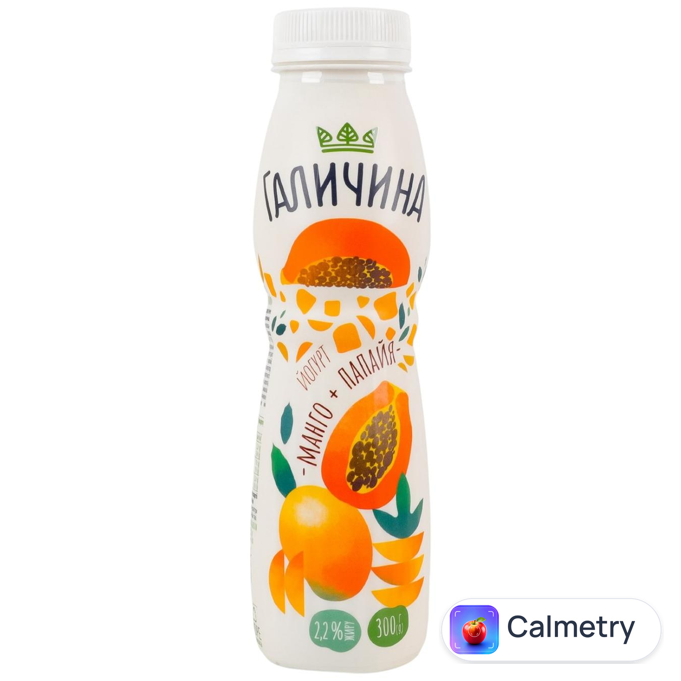 Йогурт Галичина манго-папайя 2,2% 300г