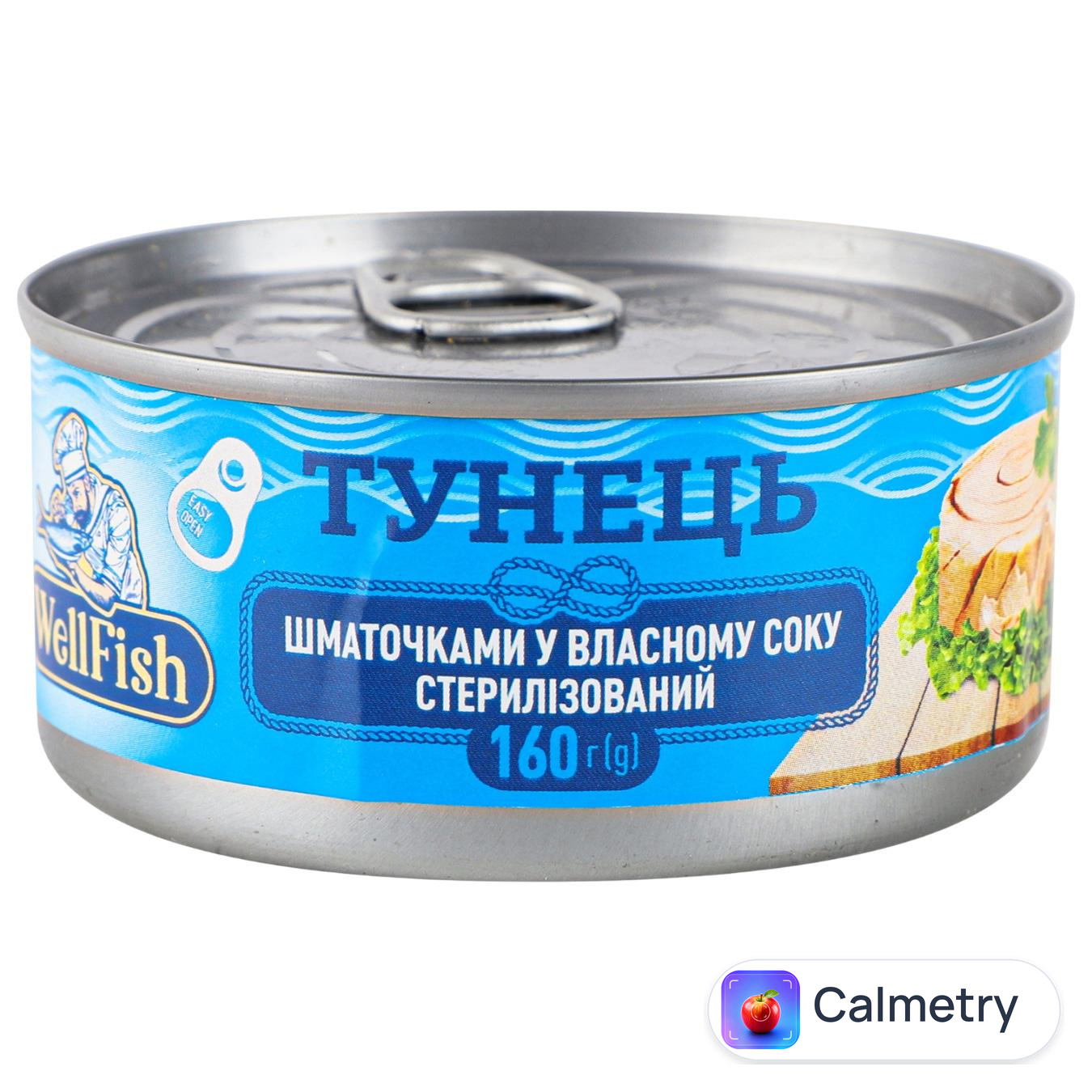 Тунець WellFish шматочками у власному соку 160г