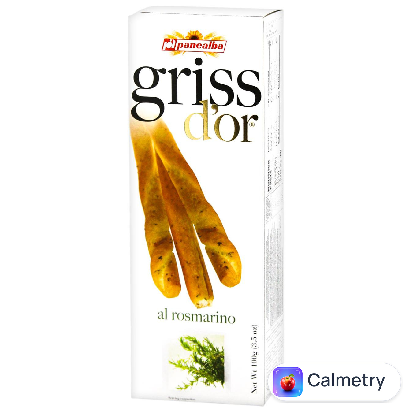 Грісіні Panealba Griss D'Or з розмарином 100г