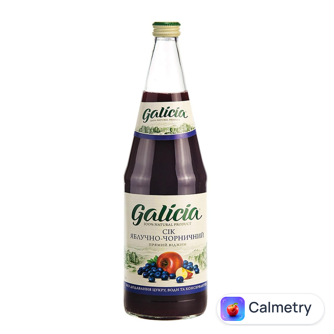 Сік Galicia яблучно-чорничний 1л