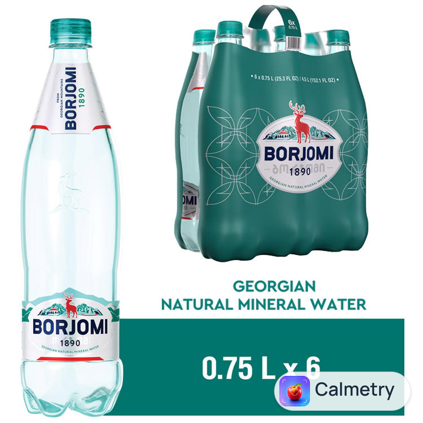 Вода мінеральна Borjomi сильногазована пластикова пляшка 0,75л 6шт