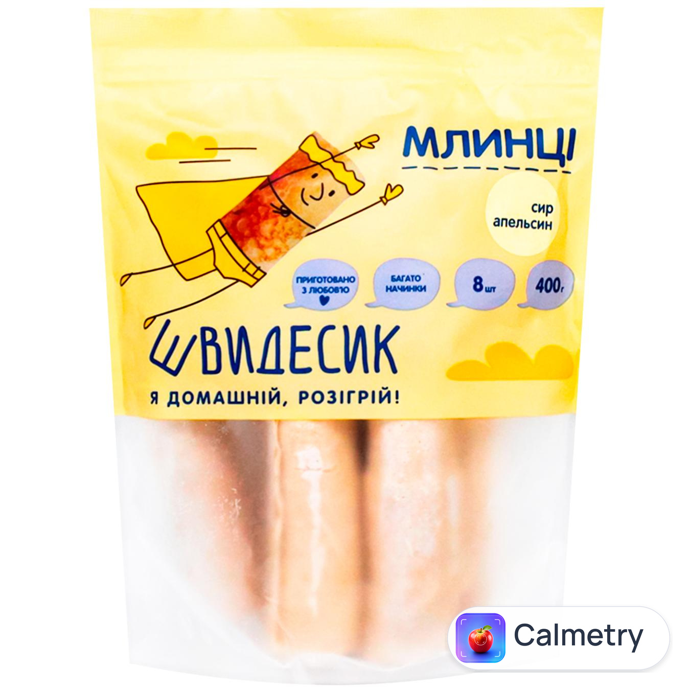 Млинці Швидесик з сиром та апельсином заморожені 400г