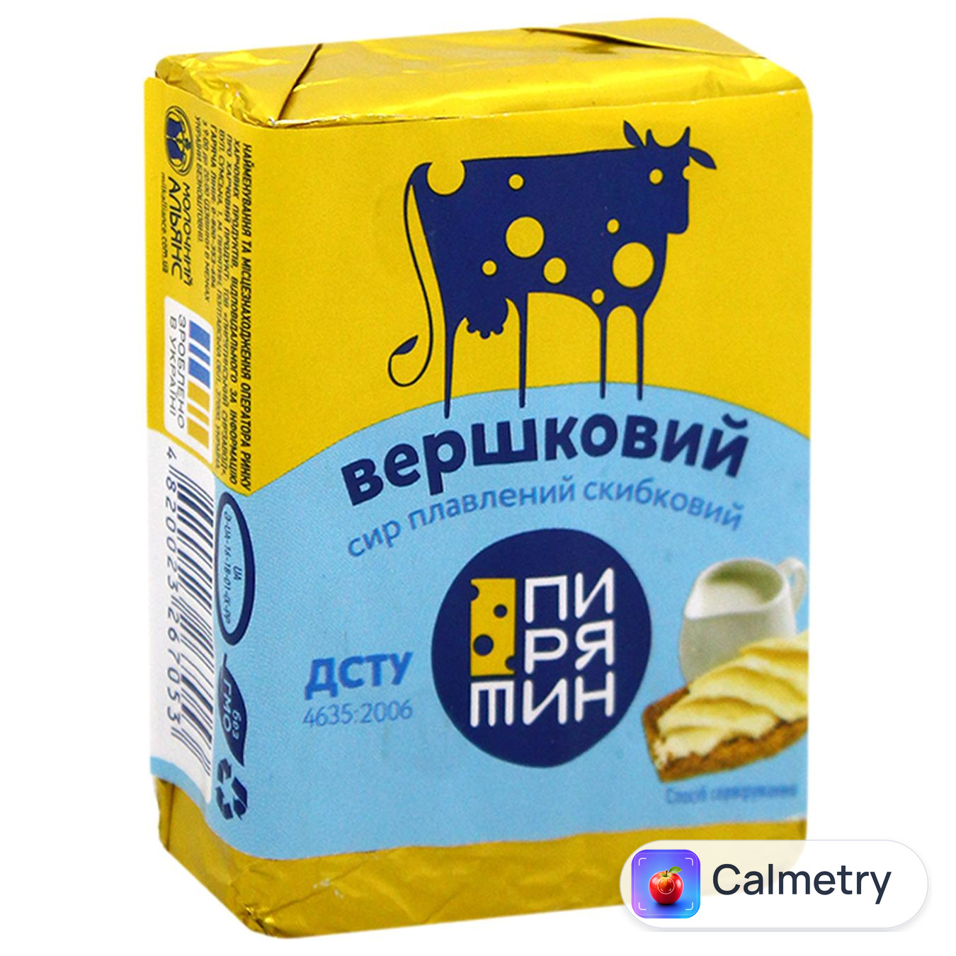 Сир плавлений Пирятин Вершковий 38% 70г — фото продукту