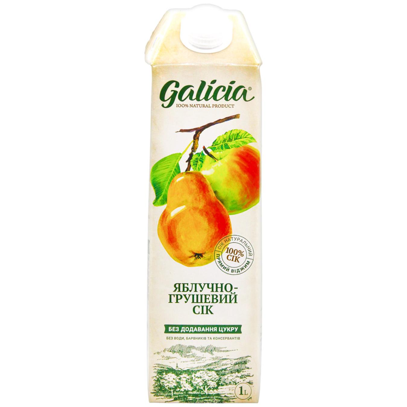 Сік Galicia яблучно-грушевий 1л — фото продукту
