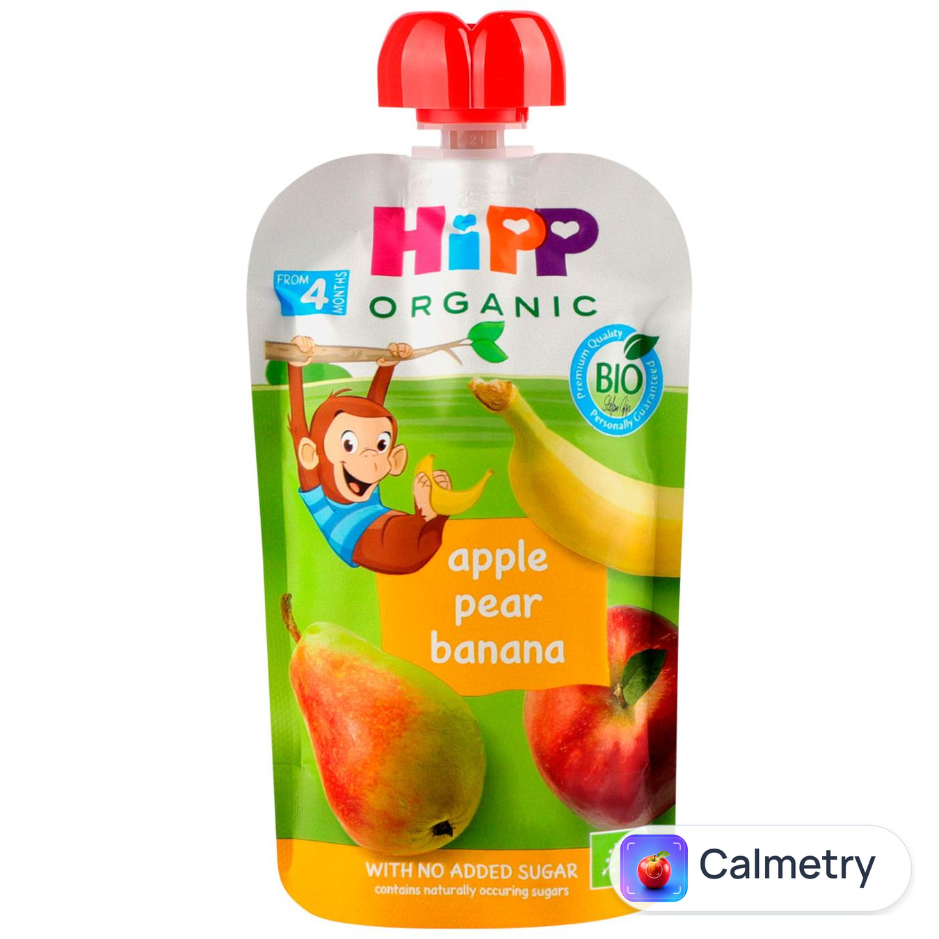 Пюре фруктове Hipp Hippis Яблуко-груша-банан 100г — фото продукту