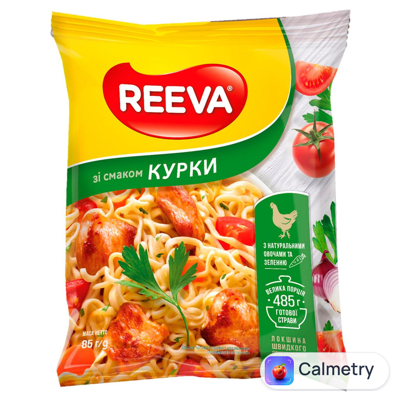 Локшина Reeva яєчна з куркою 85г — фото продукту