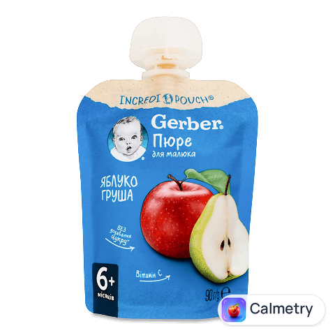 Пюре Gerber яблуко і груша, 90г
