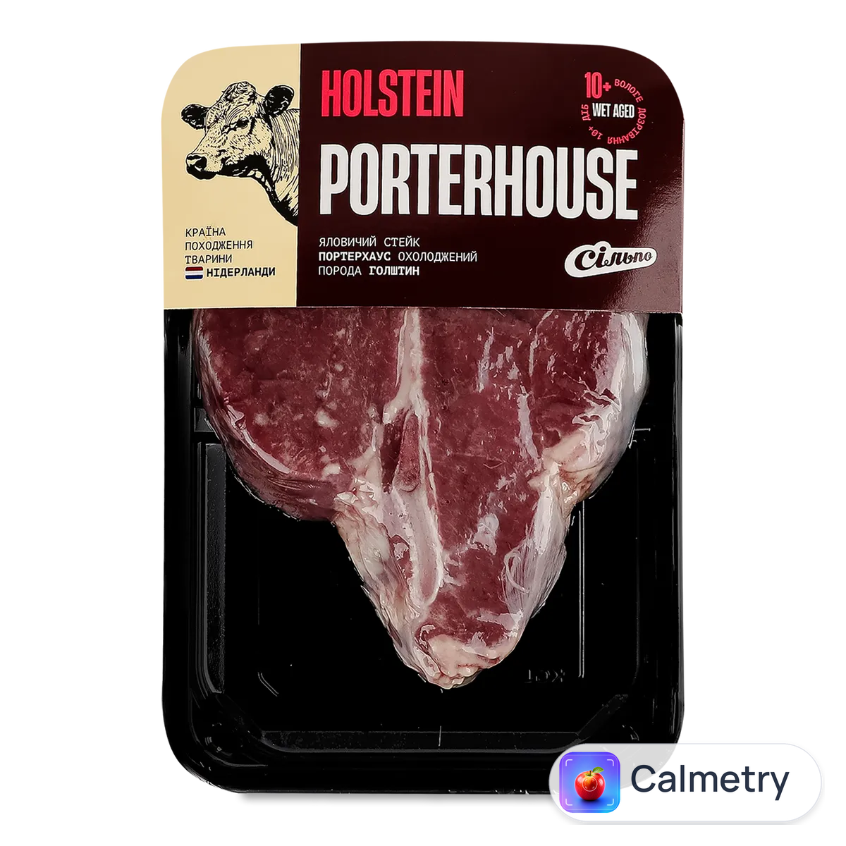 Яловичина молода Ekro Porterhouse Wet Aged охолоджена в/у