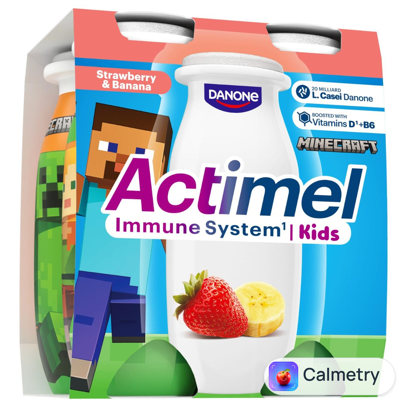 Продукт кисломолочний Actimel полуниця-банан 1,4% 4*100г — фото продукту