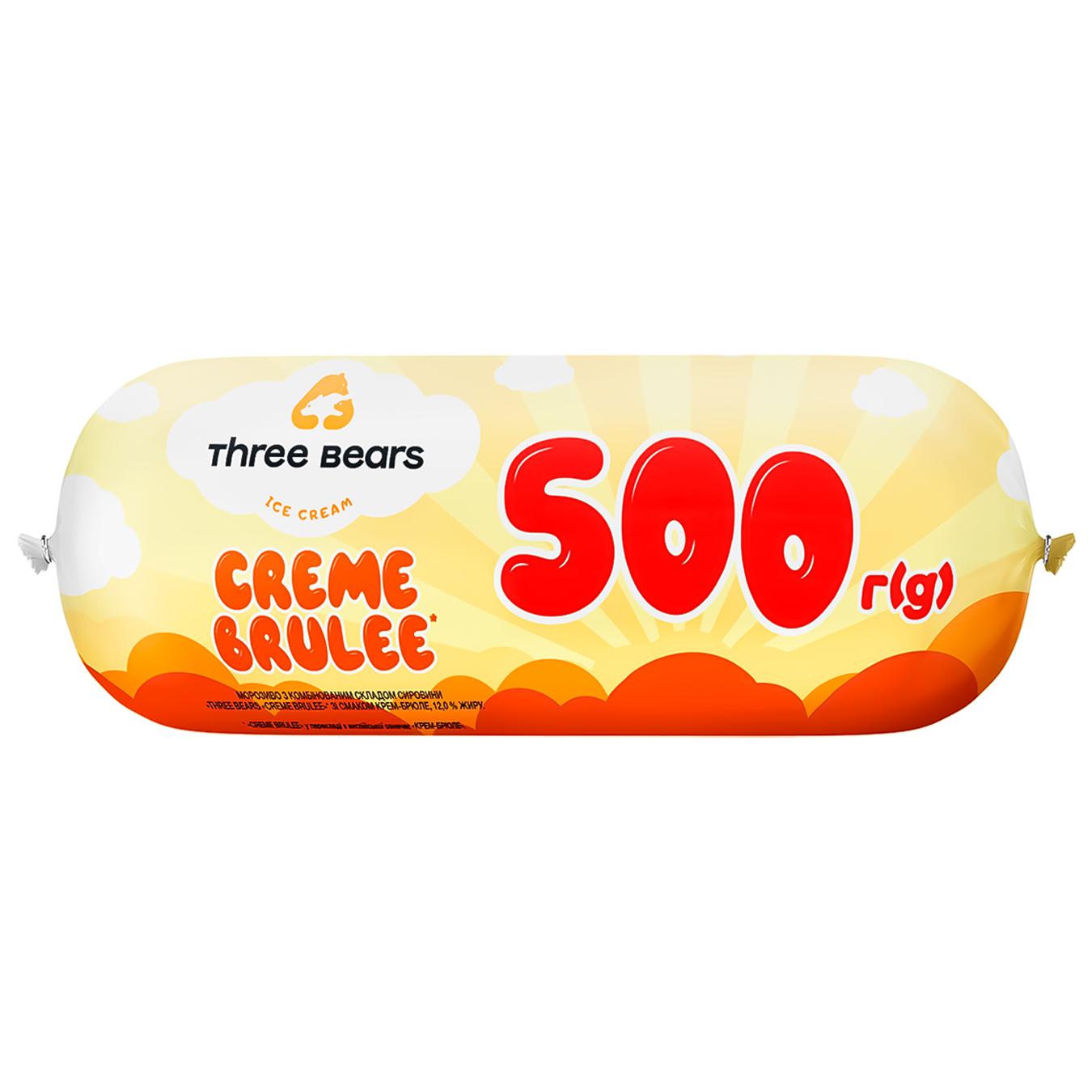 Морозиво Три Ведмеді Creme brulee 500г — фото продукту