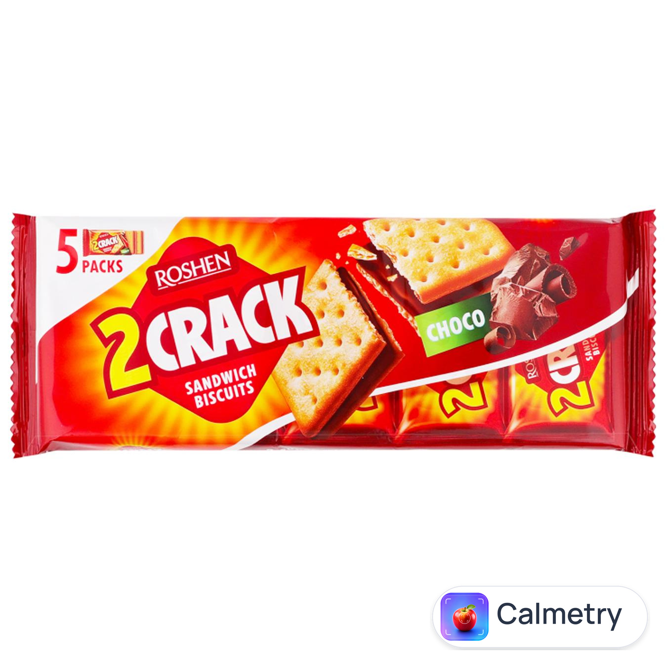 Печиво Roshen 2 Crack з шоколадною начинкою 190г — фото продукту