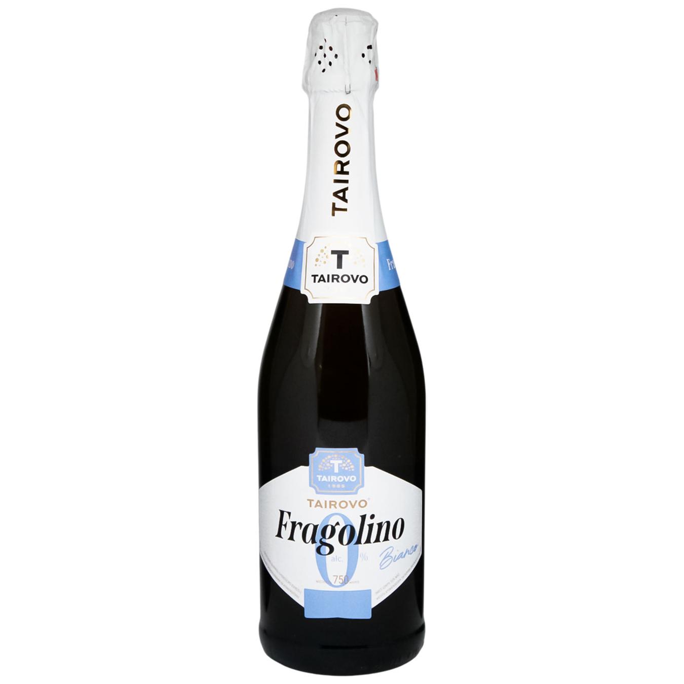 Напій ігристий Tairovo Fragolino Bianco безалкогольний 0,75л — фото продукту