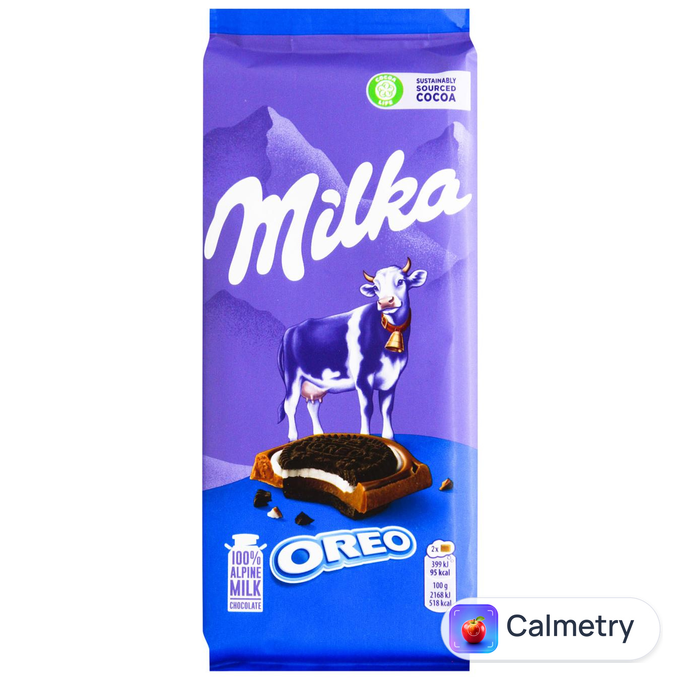 Шоколад молочний Milka з печивом Oreo з начинкою зі смаком ванілі 92г — фото продукту