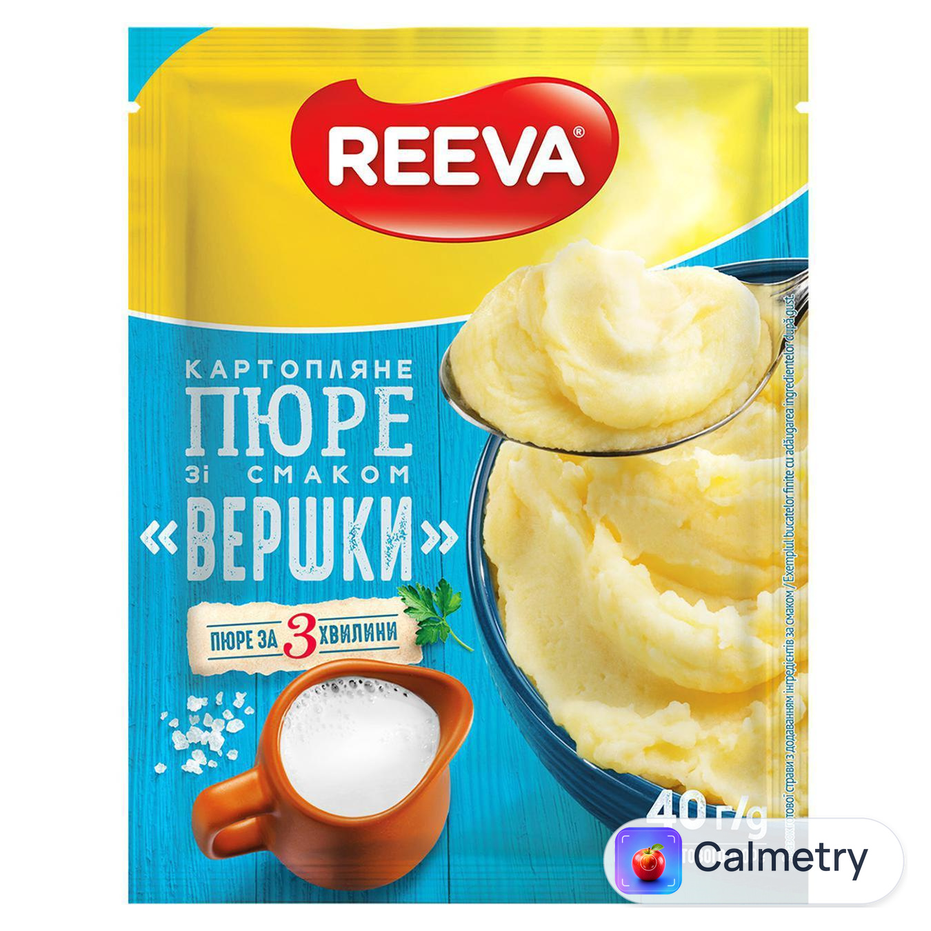 Пюре картопляне Reeva зі смаком вершків 40г — фото продукту
