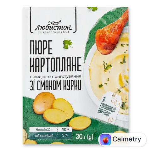 Пюре «Любисток» картопляне зі смаком курки