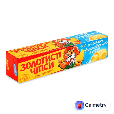 Чипси Золотисті зі смаком вершкового масла з сіллю
