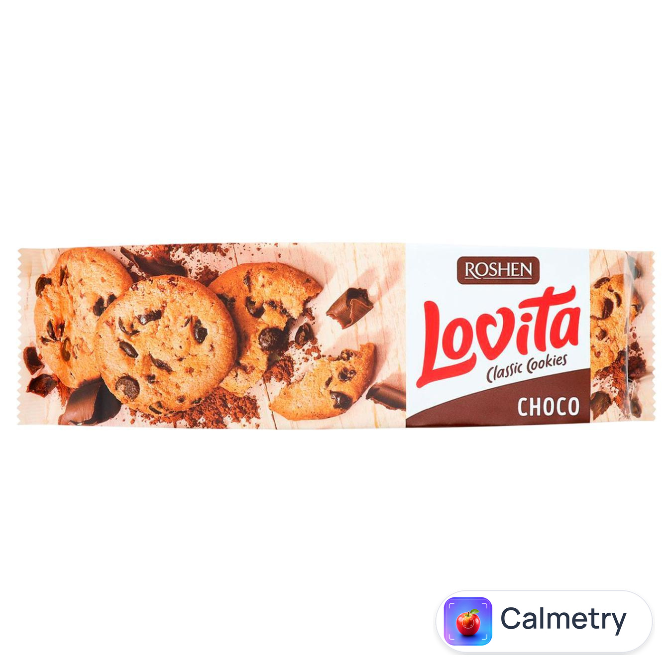 Печиво Roshen Lovita з шматочками шоколадної глазурі 150г