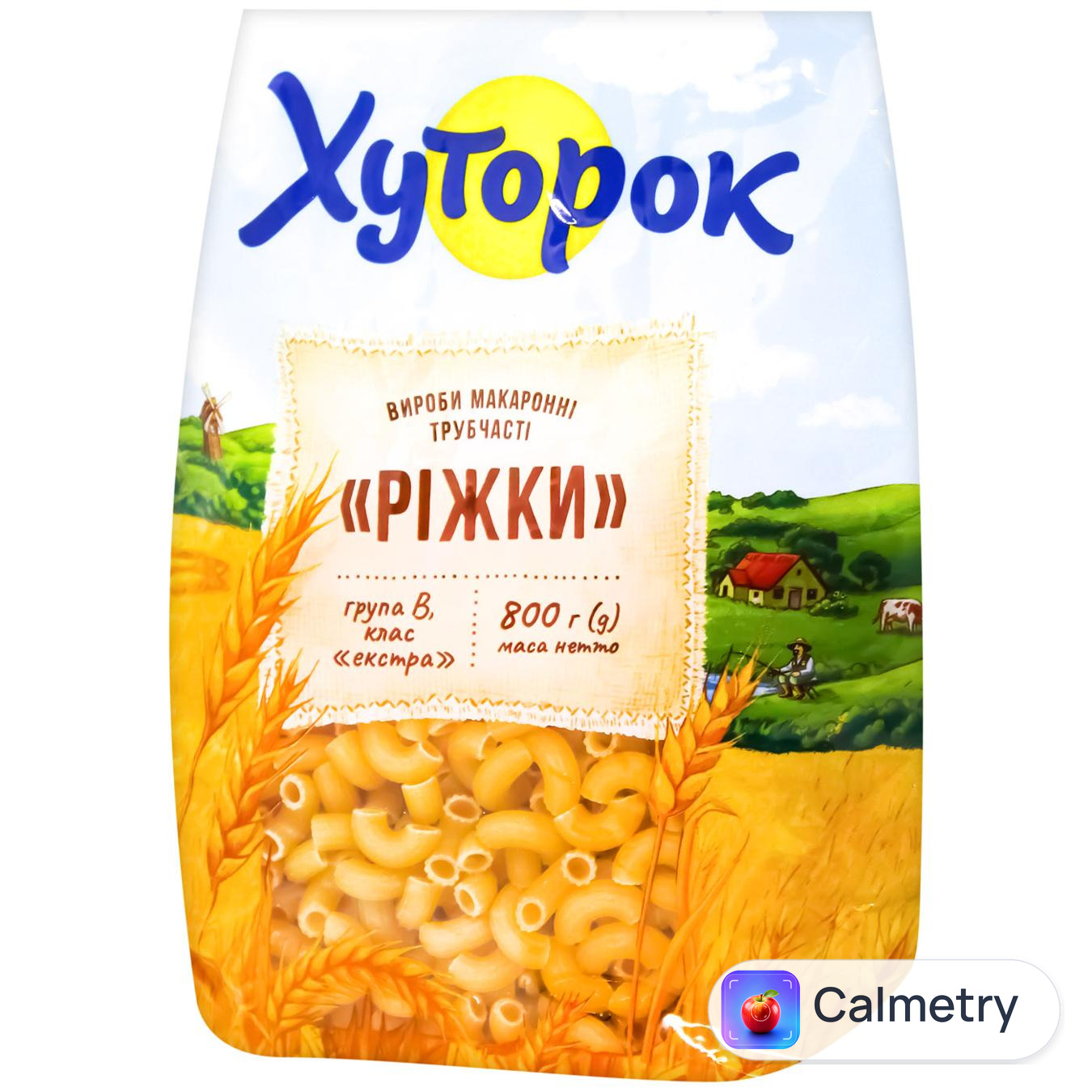 Макаронні вироби Хуторок Ріжки 800г — фото продукту