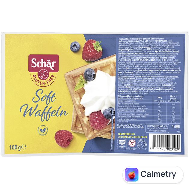 Вафлі без глютену бельгійські "Soft waffles" Dr. Schar 100 г