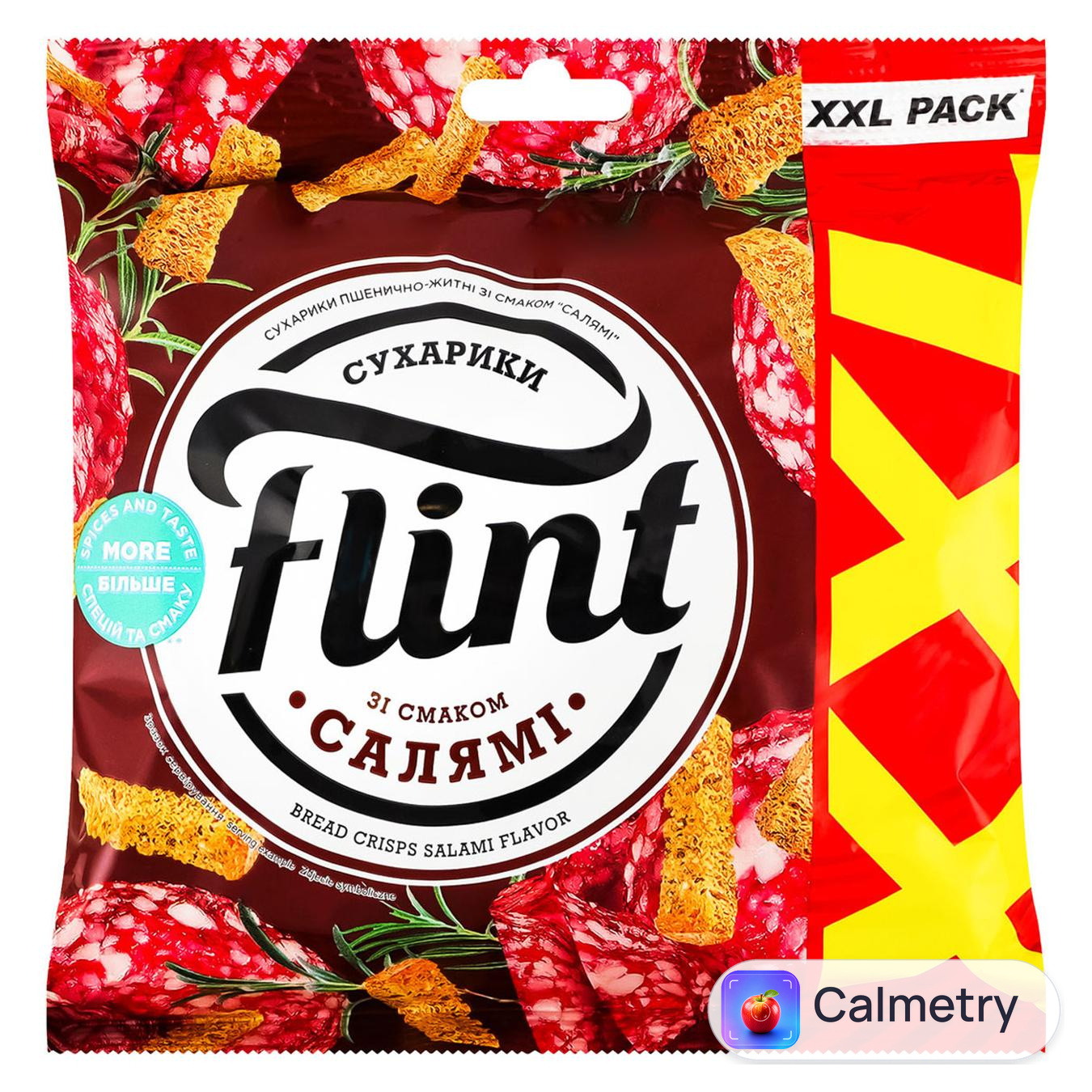 Сухарики Flint пшенично-житні зі смаком салямі 140г — фото продукту