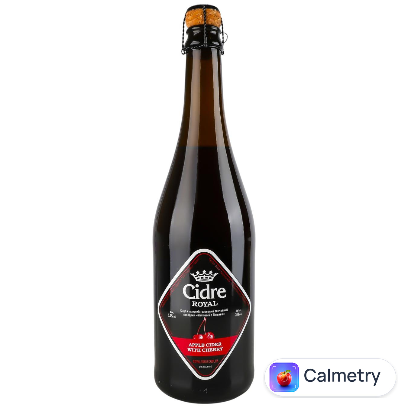 Сидр Cidre Royal Яблучний з вишнею 5% 0,7л — фото продукту