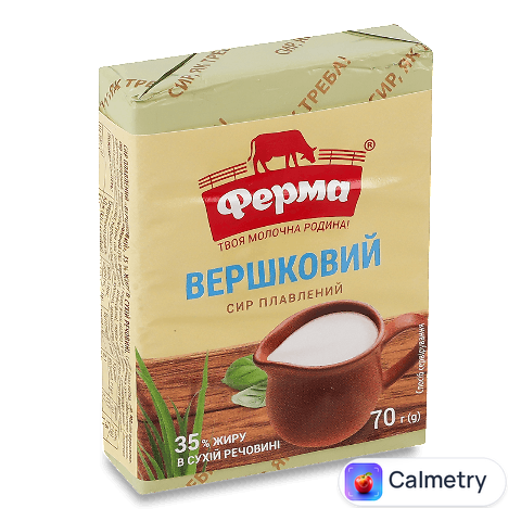 Сир плавлений Ферма Вершковий 35% брикет, 70г