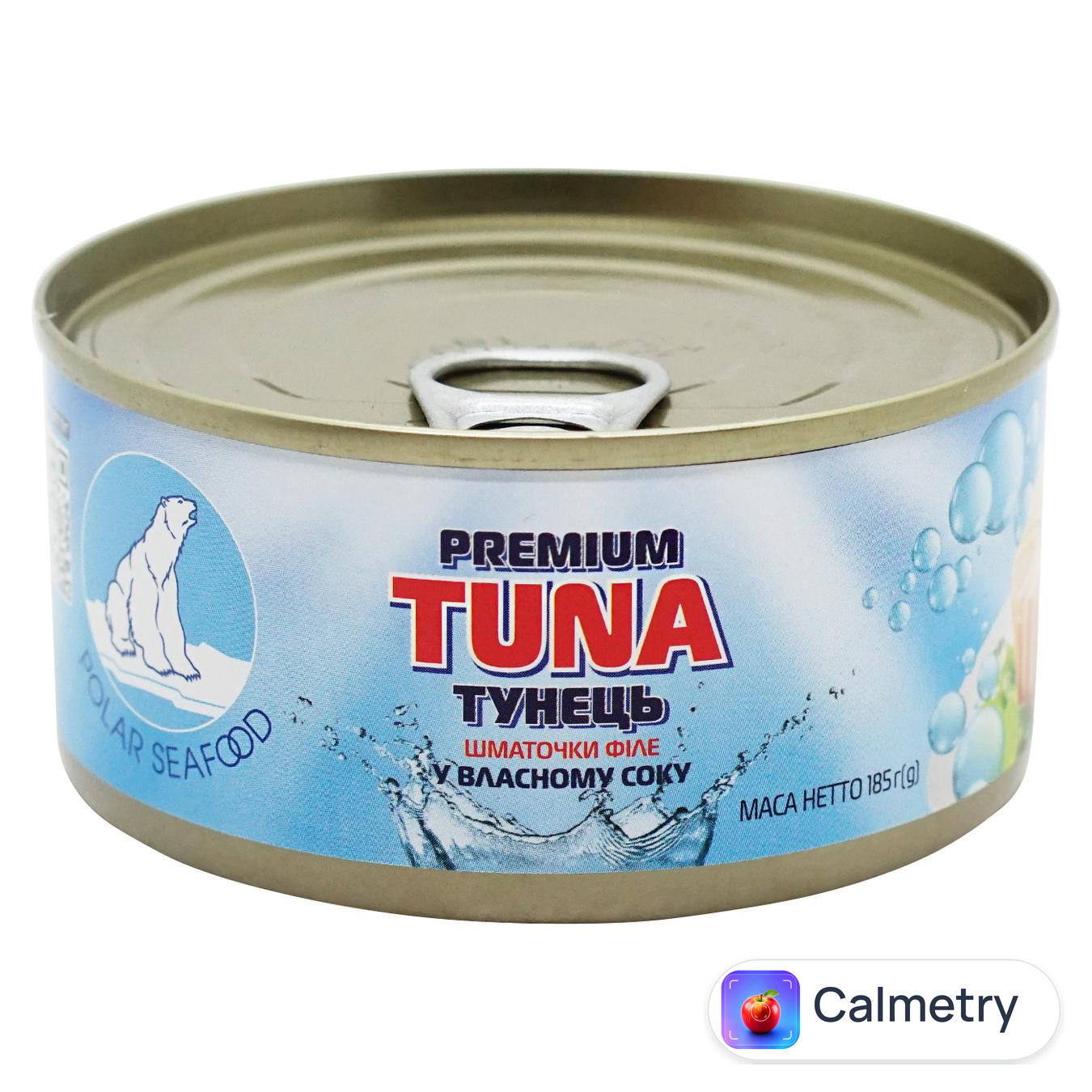 Тунець Premium Tuna шматочки філе у власному соку 185г — фото продукту