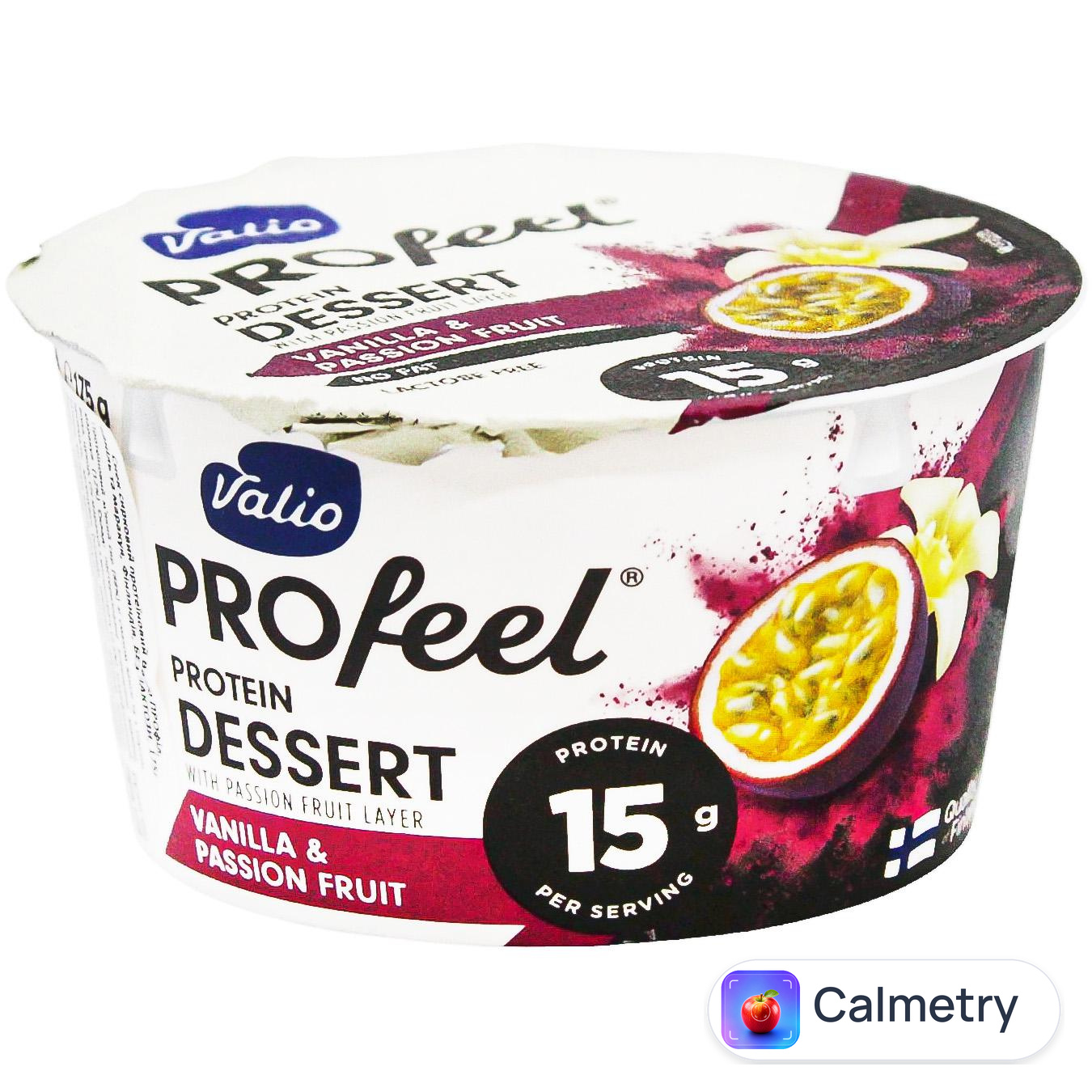 Десерт протеїновий Valio PROfeel ваніль-маракуйя безлактозний 175г — фото продукту
