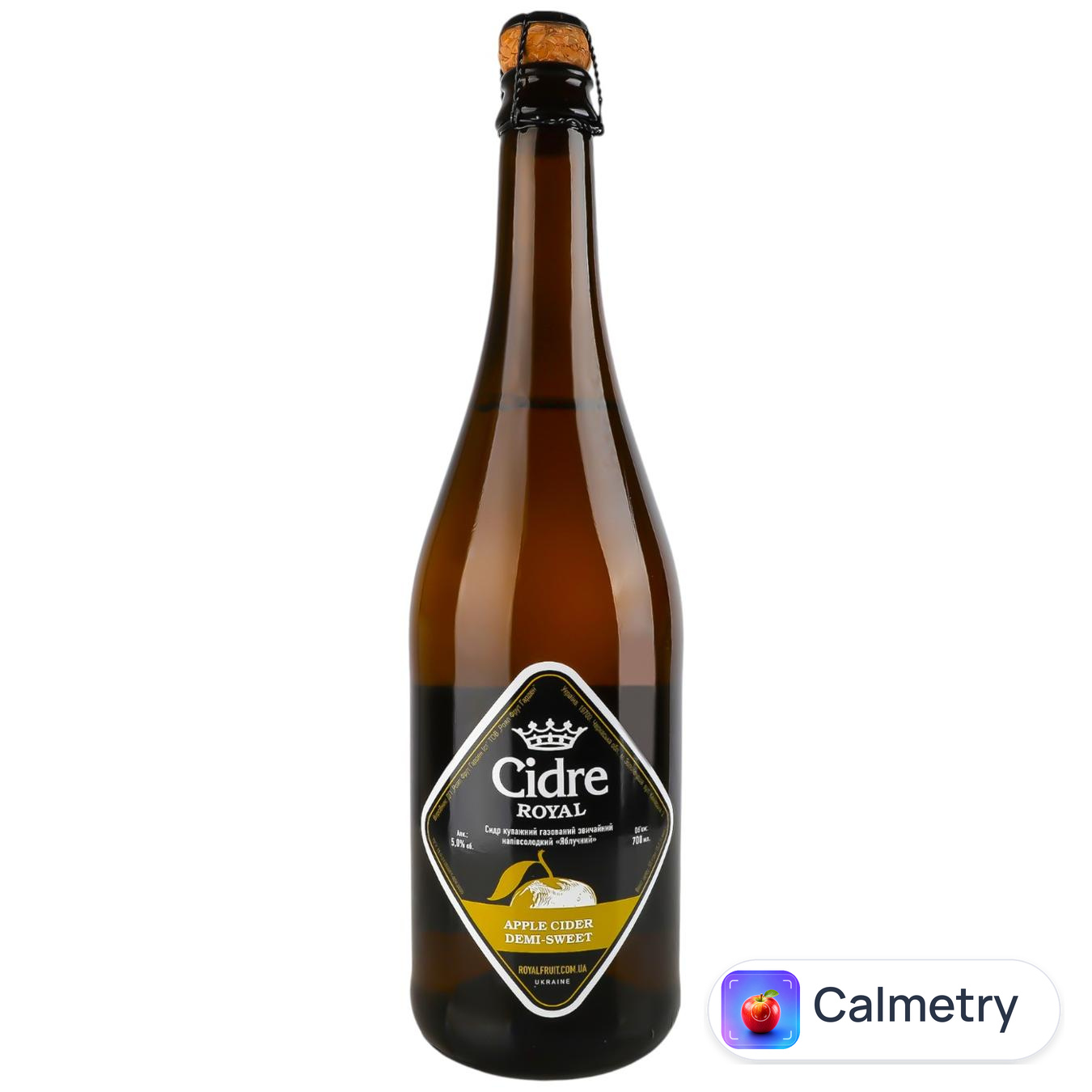 Сидр Cidre Royal Яблучний напівсолодкий 5% 0,7л — фото продукту