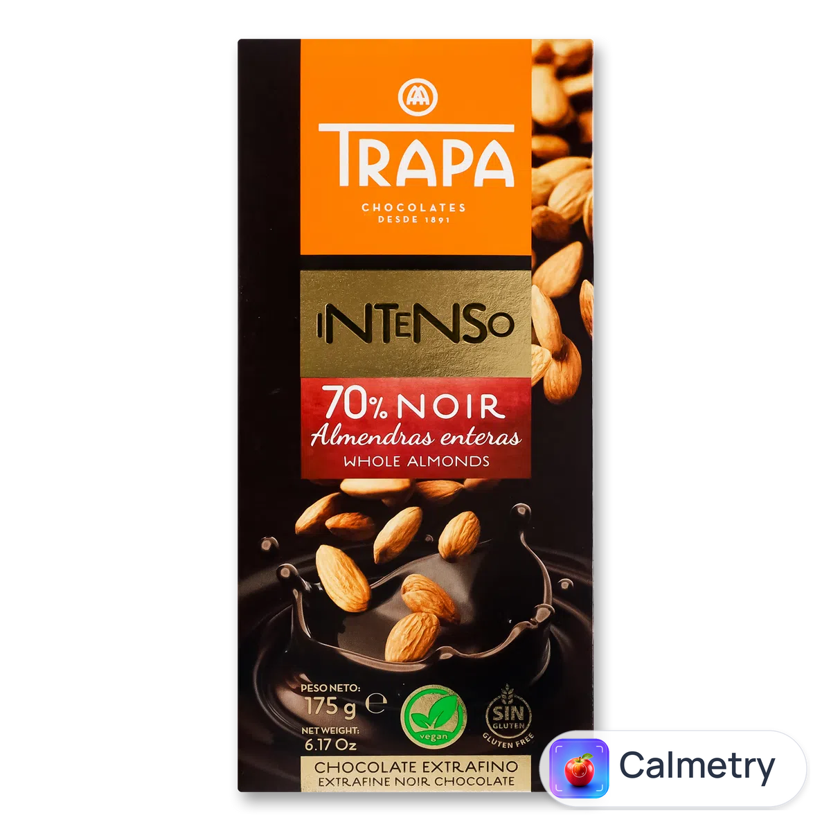 Шоколад Trapa Intenso чорний 175г