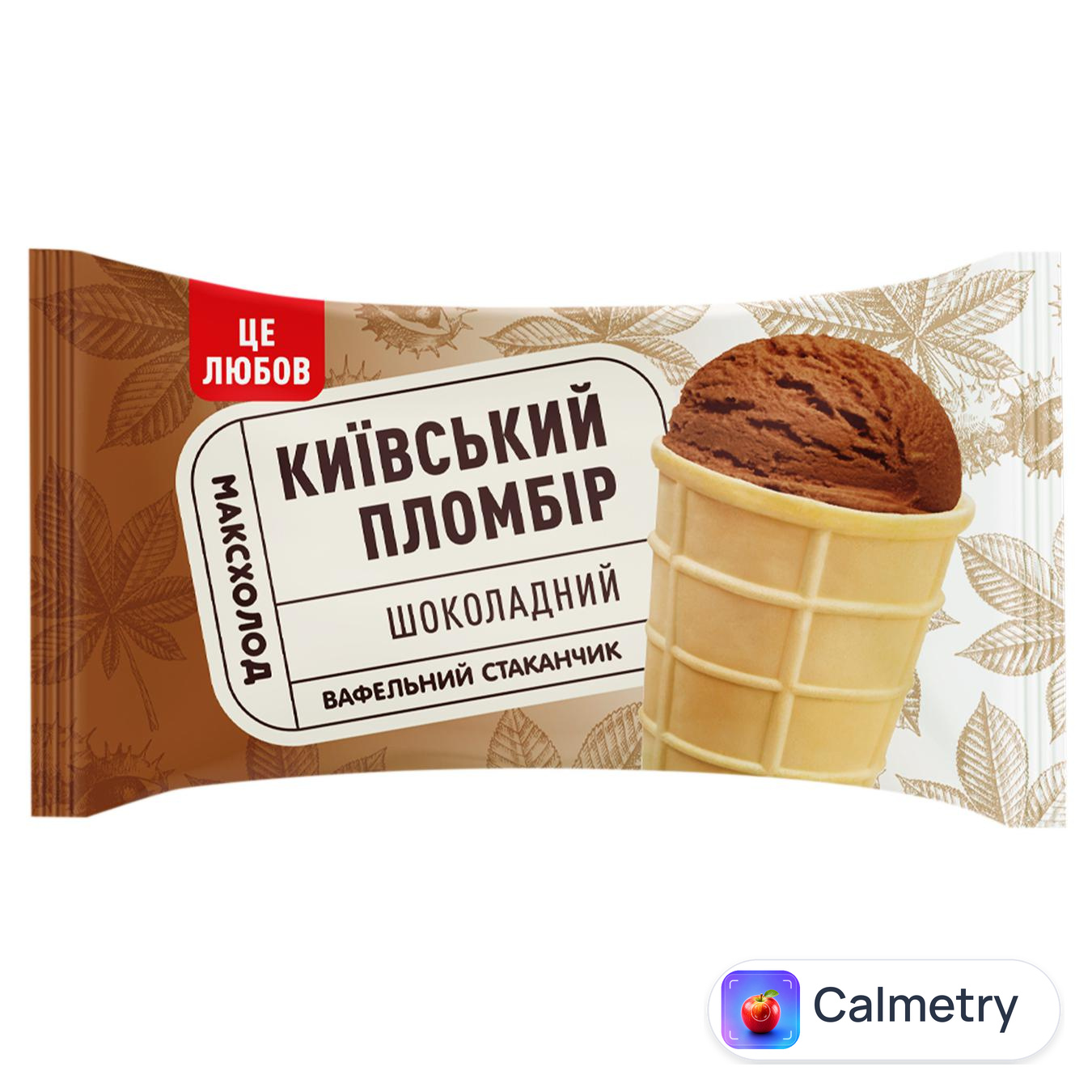 Морозиво Максхолод Київський Пломбір Шоколадний 80г