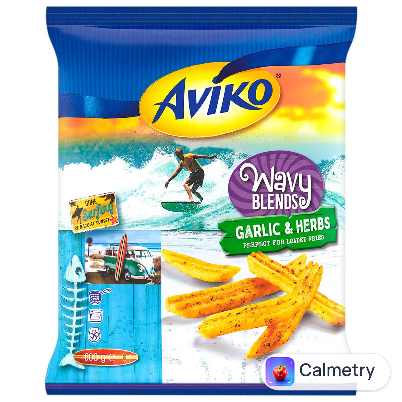 Картопля фрі Aviko Wavy Blends хрустка зі смаком трав та часнику 600г