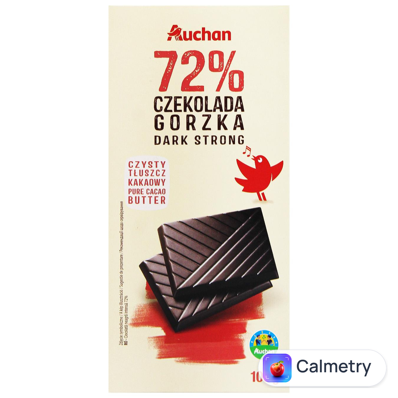 Шоколад темний Auchan 72% 100г