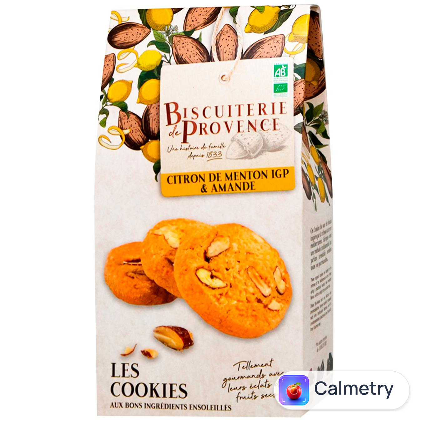 Печиво Biscuiterie de Provence з лимоном та мигдалем органічне 120г