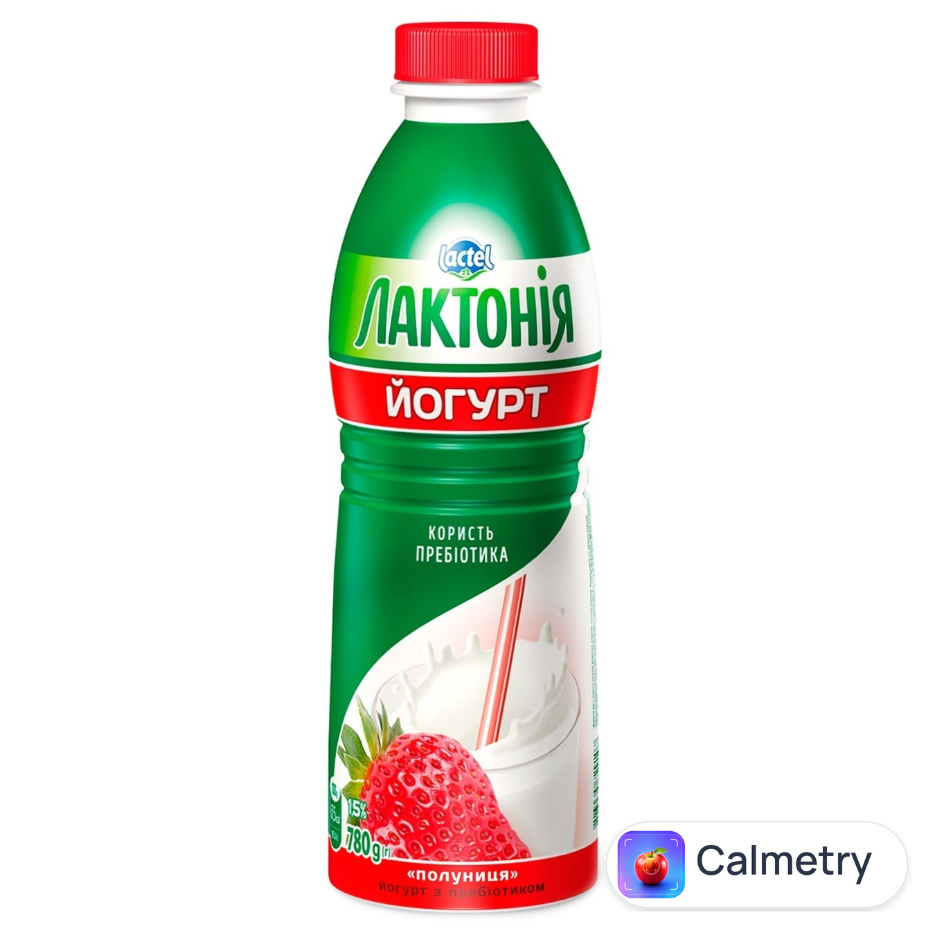 Йогурт Лактонія Полуниця 1,5% 780г