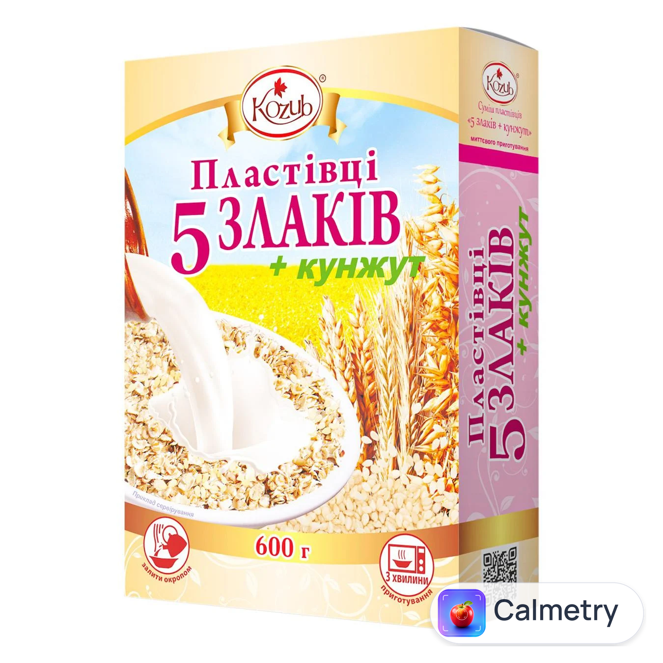 Смуіш пластівців Козуб Продукт 5 злаків + кунжут 600г