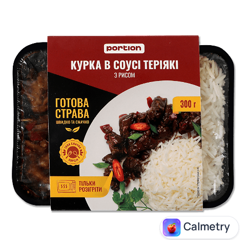 Курка Portion в соусі теріякі з рисом, 300г