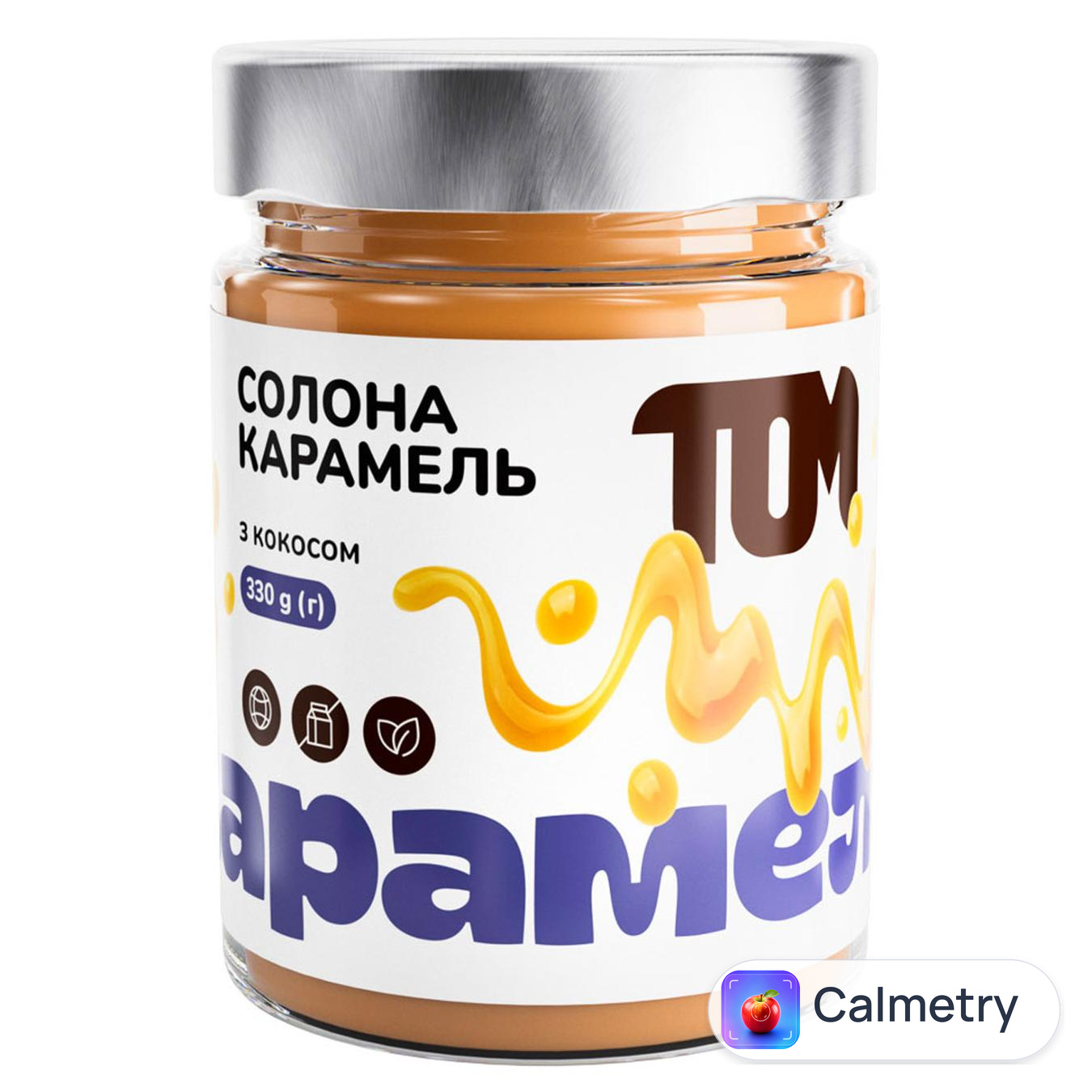 Карамель солона ТOM з кокосовою стружкою та вершками 330г
