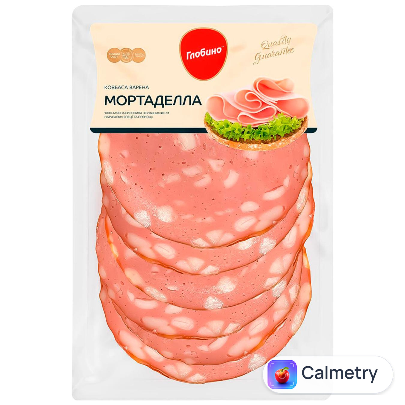 Ковбаса Глобино Мортаделла варена нарізка 105г