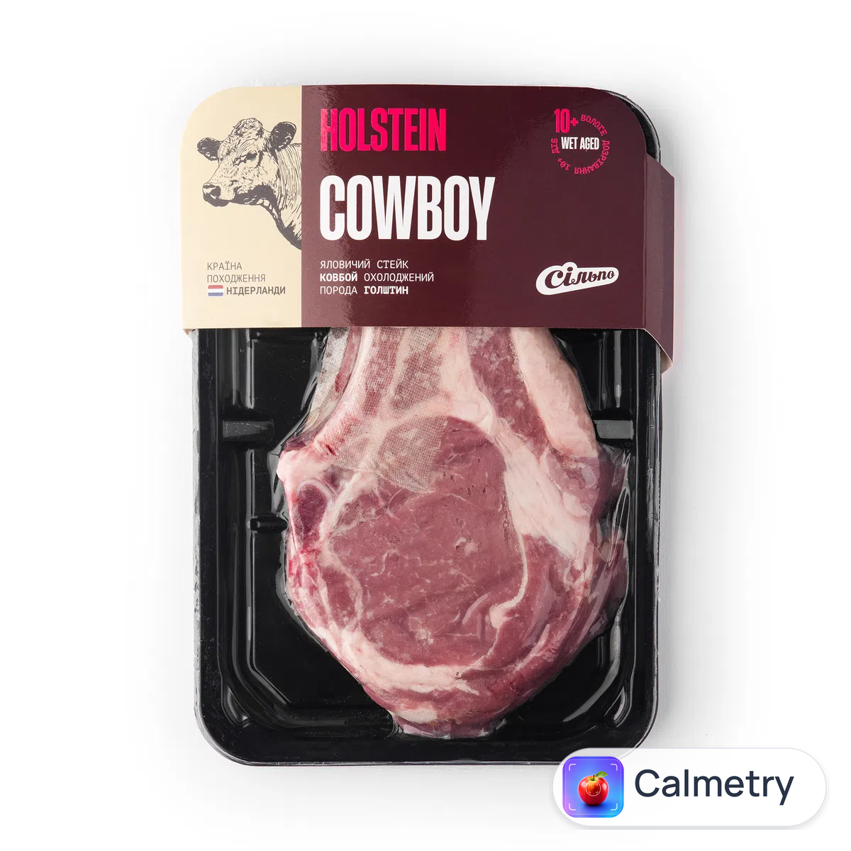 Яловичина молода Ekro Cowboy Wet Aged на кістці охолоджена в/у