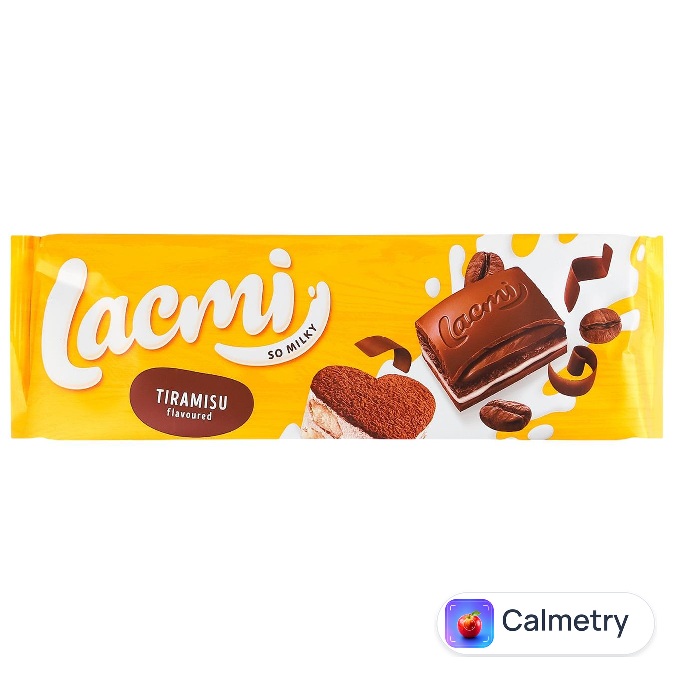 Шоколад молочний Roshen Lacmi Tiramisu з печивом 270г — фото продукту