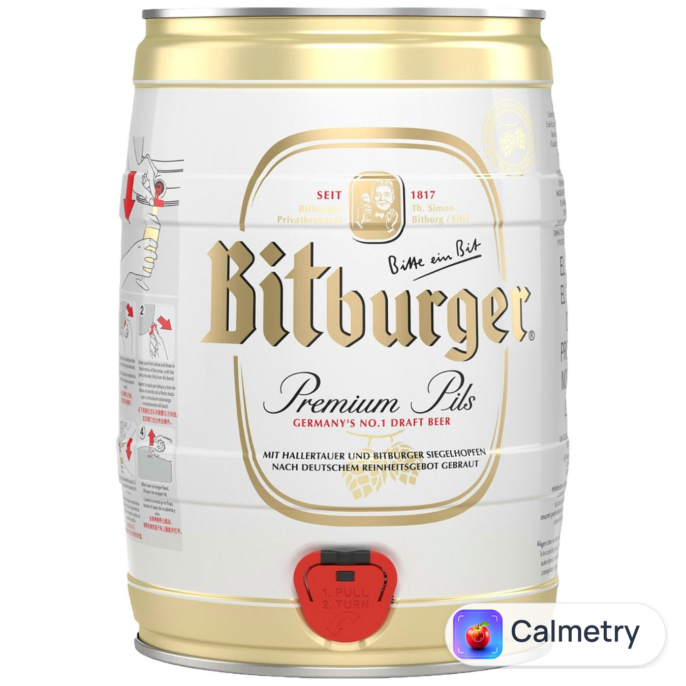 Пиво Bitburger Premium Pils світле 4,8% 5л