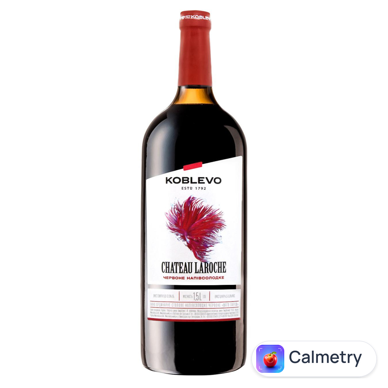 Вино Koblevo Chateau La Roche червоне напівсолодке 9-12% 1,5л