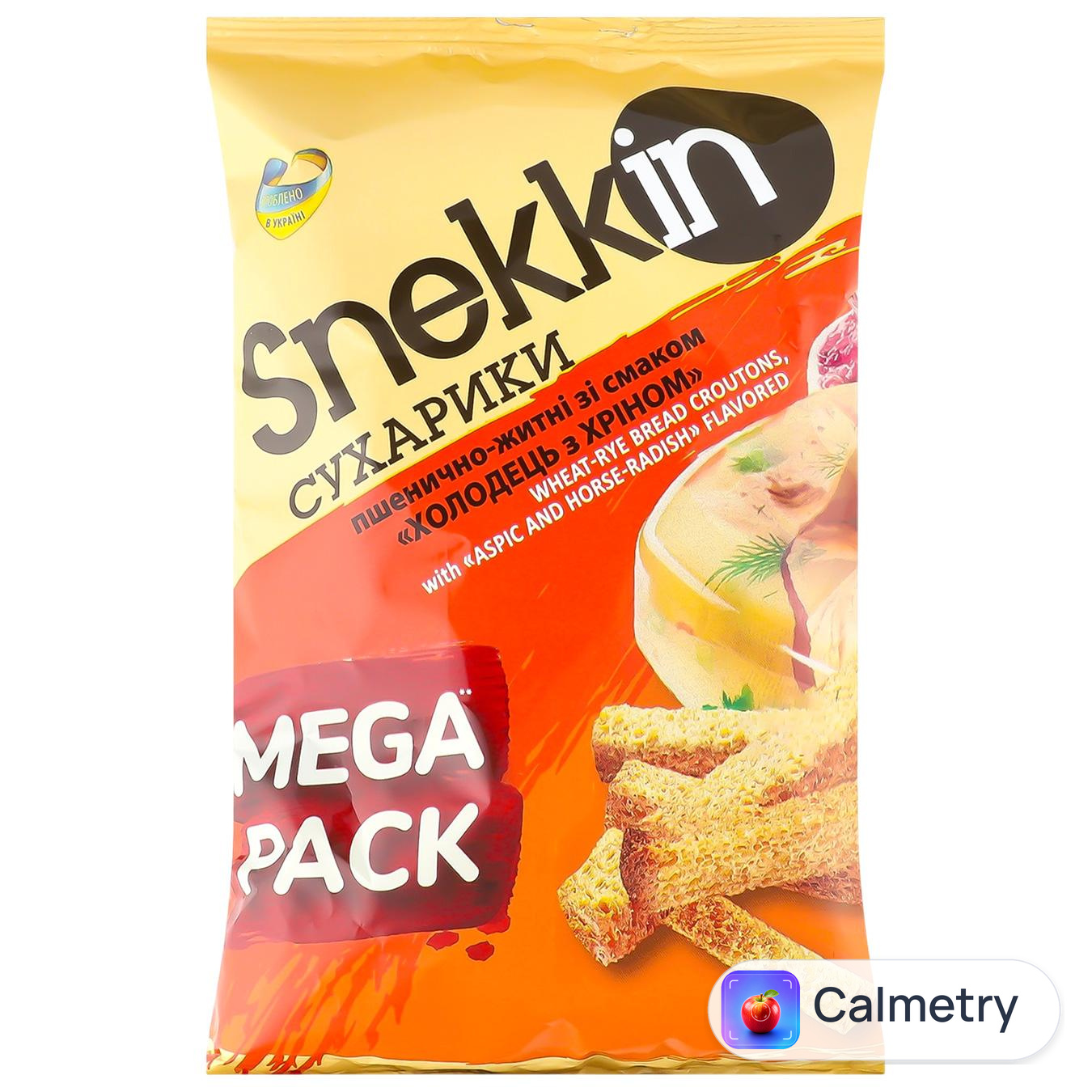 Сухарики Snekkin зі смаком холодцю з хріном 150г — фото продукту