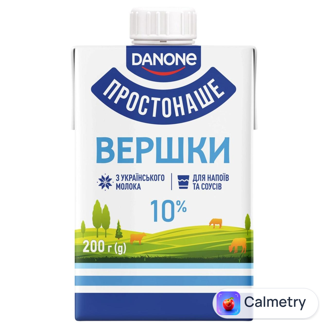 Вершки Простонаше рідкі стерилізовані 10% 200г