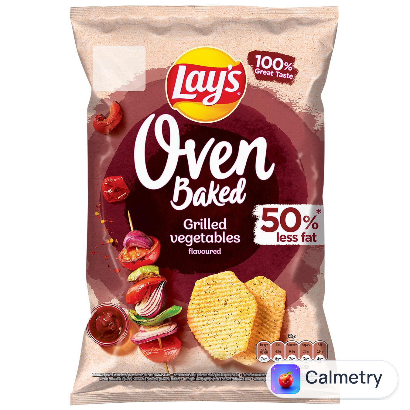 Чипси Lay's Oven Baked картопляні зі смаком овочів гриль 110г