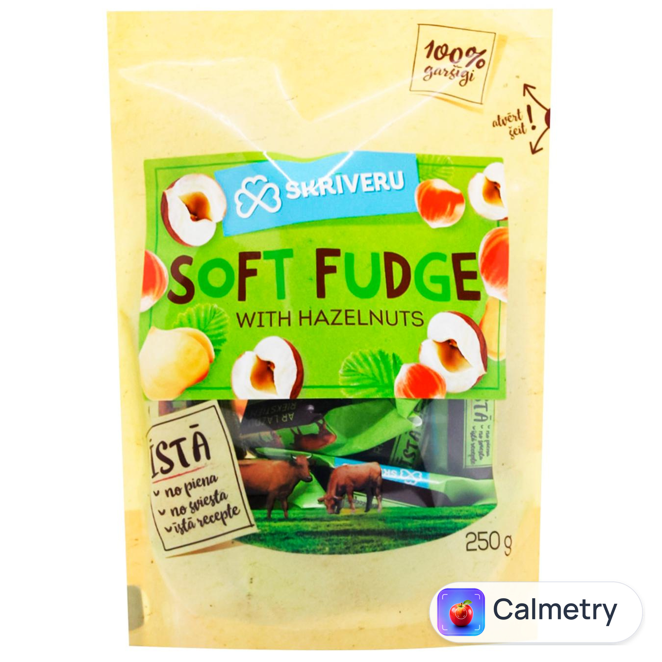 Цукерки Skriveru Soft Fudge молочні з фундуком 250г
