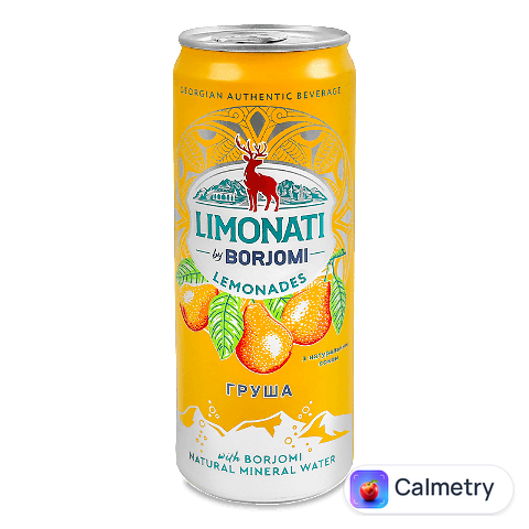 Напій Borjomi Limonati Груша безалкогольний сильногазований з/б, 0,33л